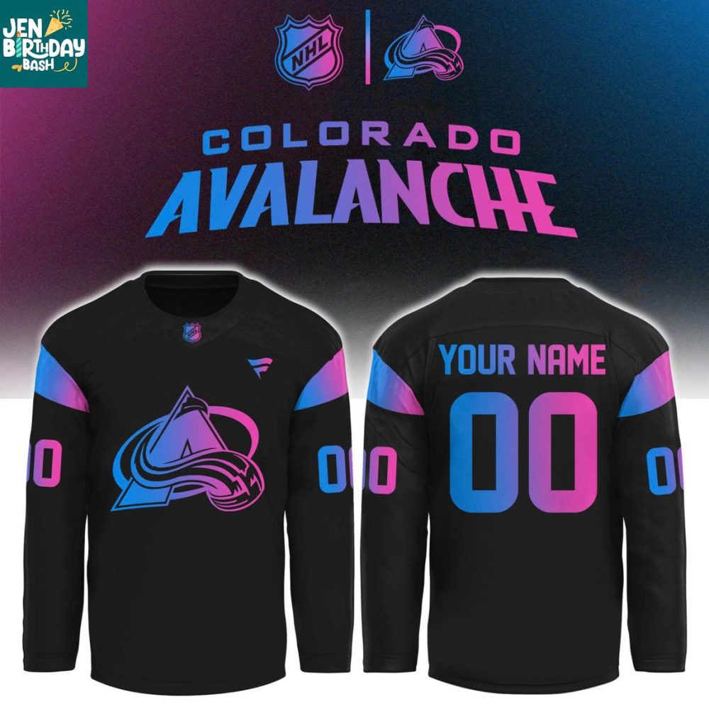 Colorado Avalanche Cyberpunk 2026 Game Night Personalized Hockey Jersey