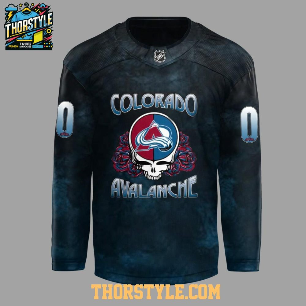 Colorado Avalanche Grateful Dead 1965-2025 Personalized Hockey Jersey