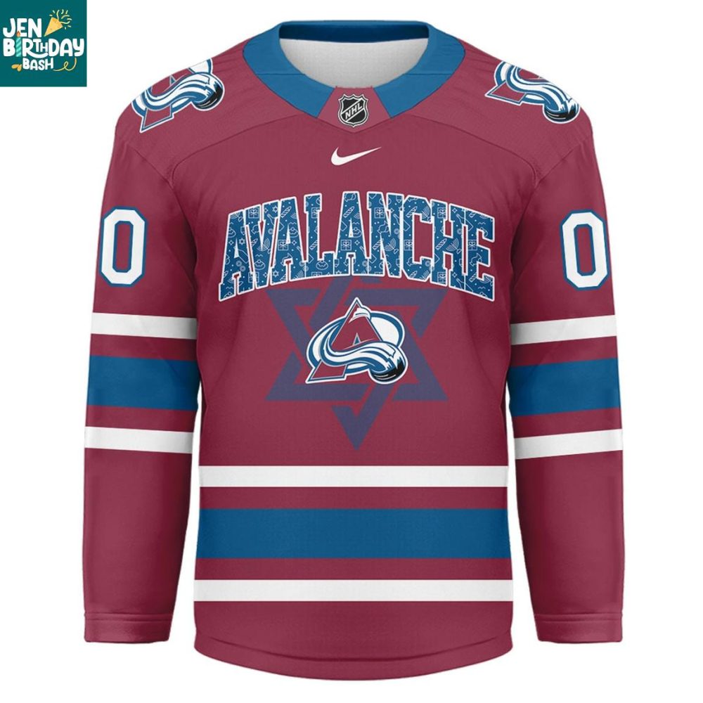 Colorado Avalanche Happy Hanukkah 2025 Personalized Hockey Jersey