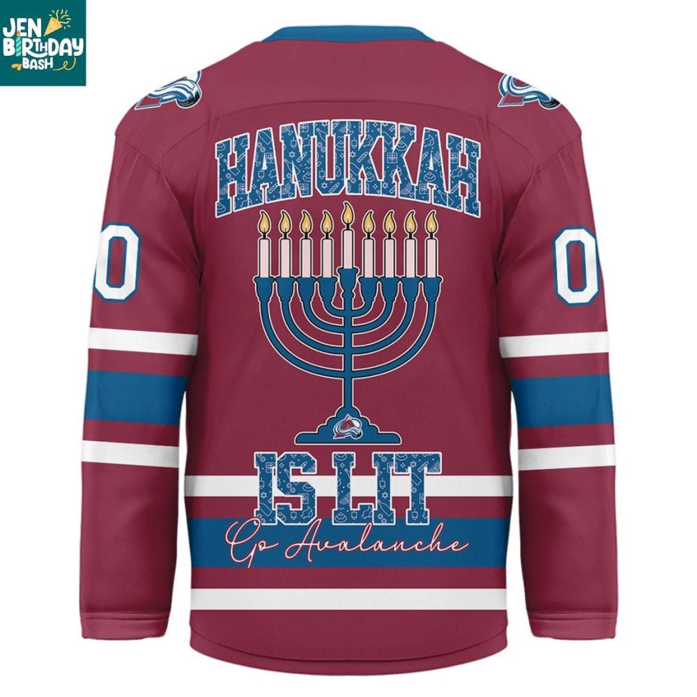 Colorado Avalanche Happy Hanukkah 2025 Personalized Hockey Jersey
