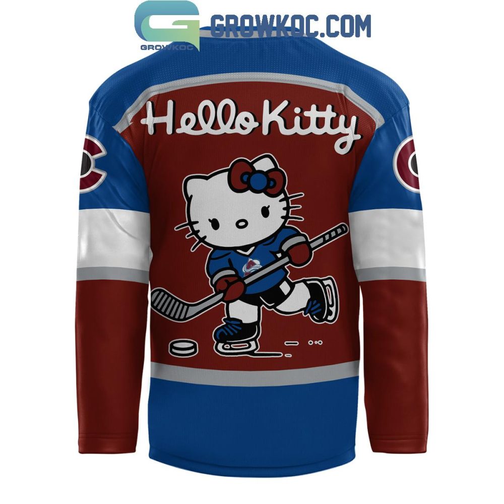 Colorado Avalanche Hello Kitty Happy 50Th Anniversary Hockey Jersey