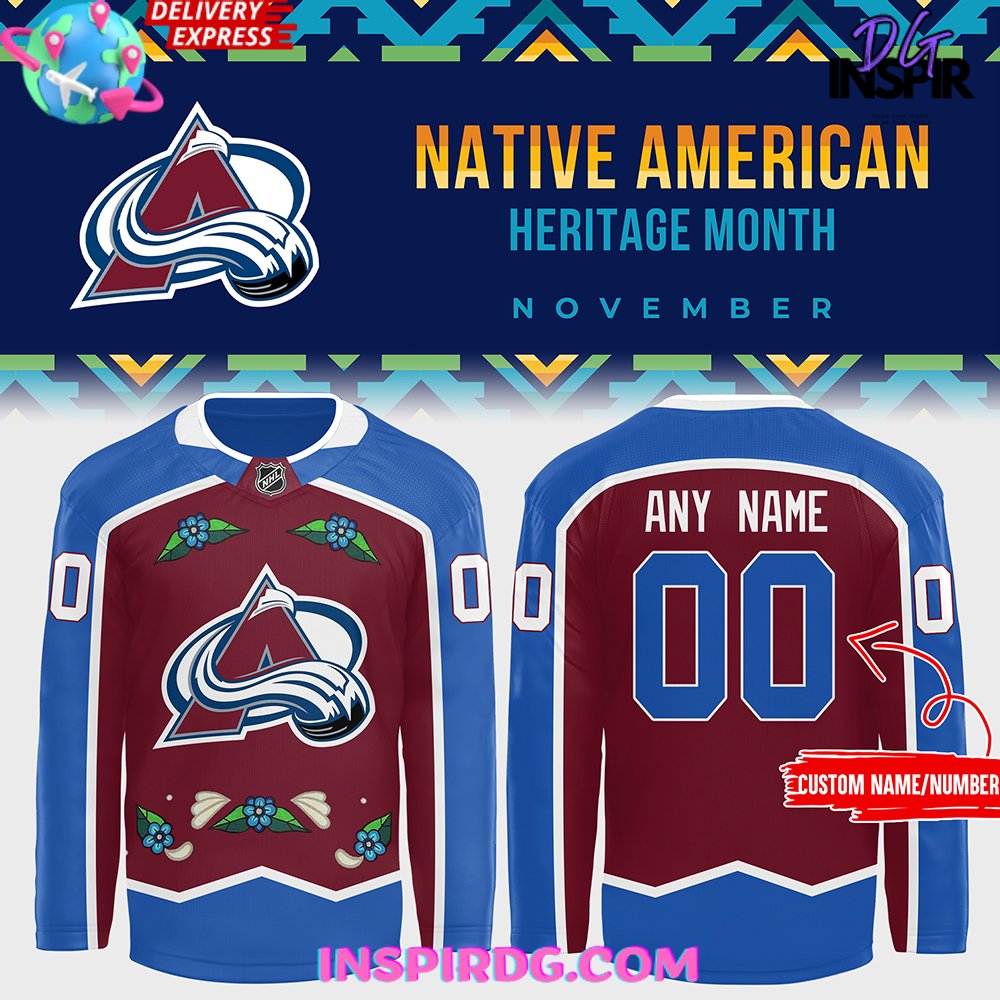 Colorado Avalanche Native American Heritage Month Custom Hockey Jersey