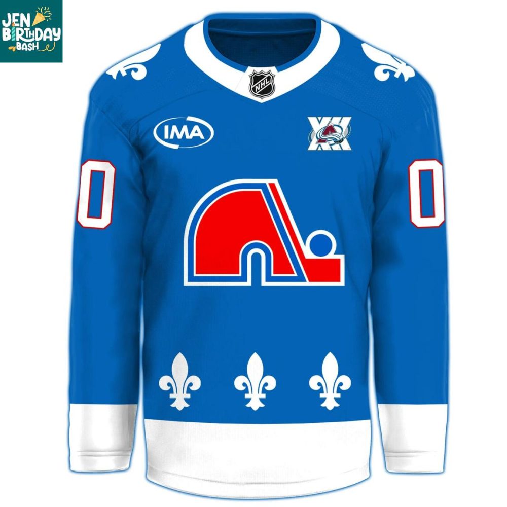 Colorado Avalanche Nordiques Heritage Root 2025 Personalized Hockey Jersey