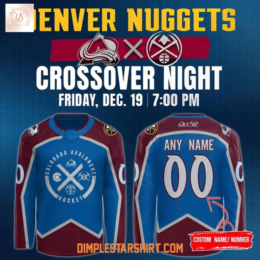 Colorado Avalanche X Denver Nuggets Crossover Night Hockey Jersey