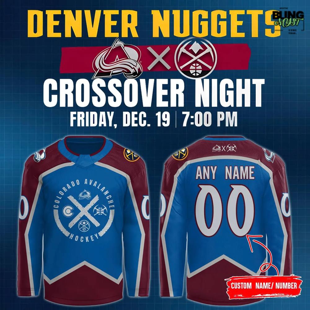 Colorado Avalanche X Denver Nuggets Crossover Night Hockey Jersey