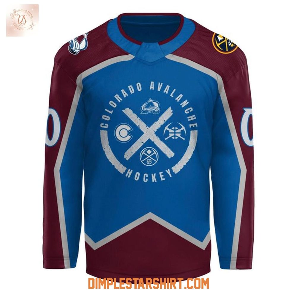 Colorado Avalanche X Denver Nuggets Crossover Night Hockey Jersey