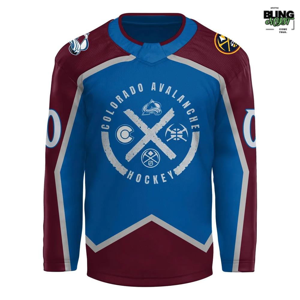Colorado Avalanche X Denver Nuggets Crossover Night Hockey Jersey