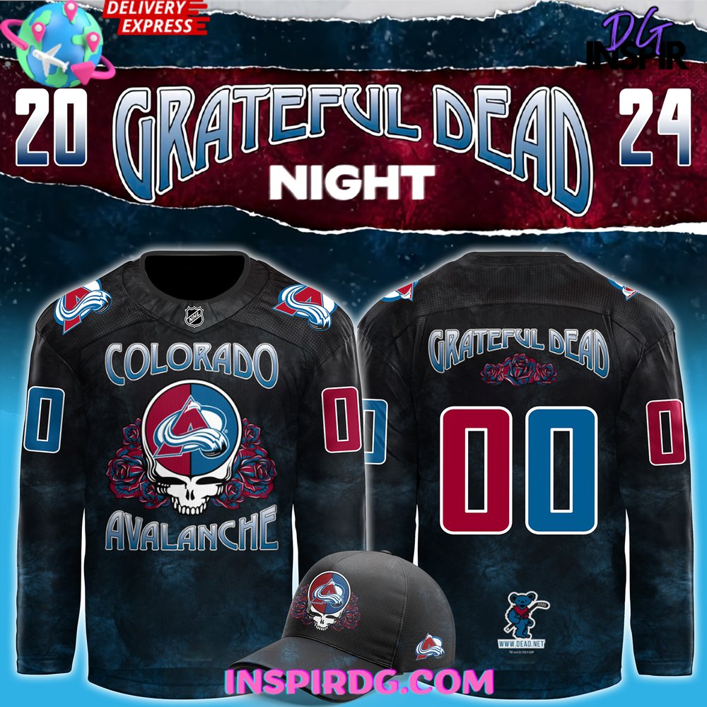 Colorado Avalanche X Grateful Dead Night 2024 Hockey Jersey
