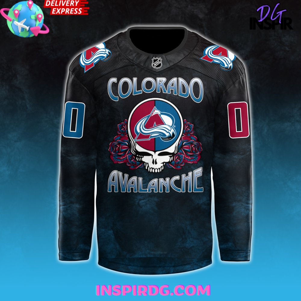 Colorado Avalanche X Grateful Dead Night 2024 Hockey Jersey