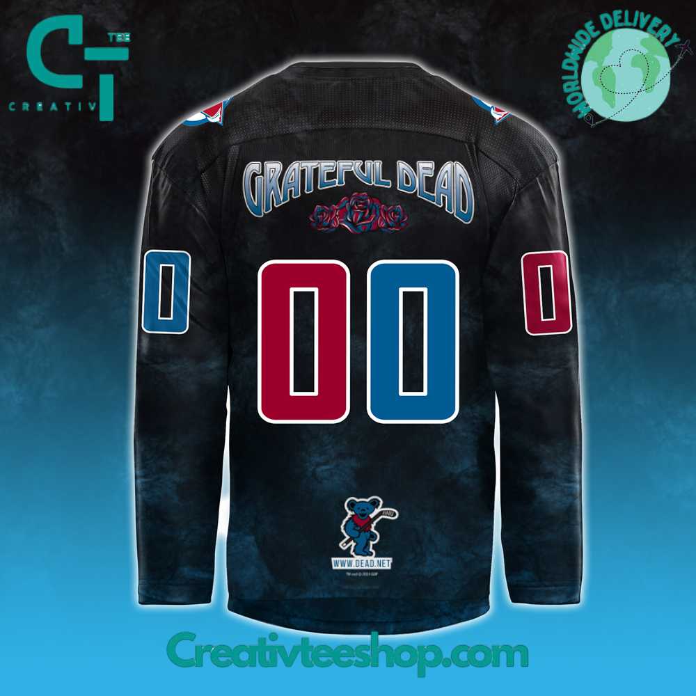 Colorado Avalanche X Grateful Dead Night 2024 Hockey Jersey