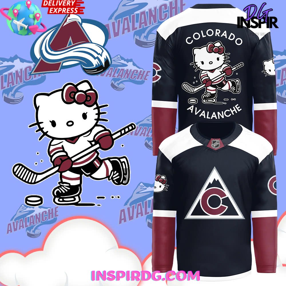 Colorado Avalanche X Hello Kitty 50Th Anniversary Hockey Jersey