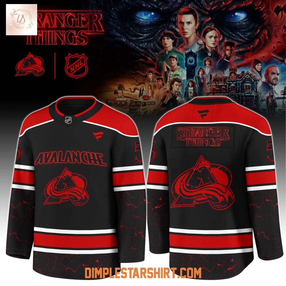 Colorado Avalanche X Stranger Things 5 One Last Adventure Jersey