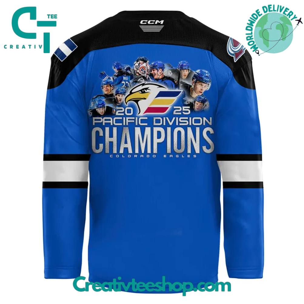 Colorado Eagles Pacific Division Championship 2025 Hockey Jersey