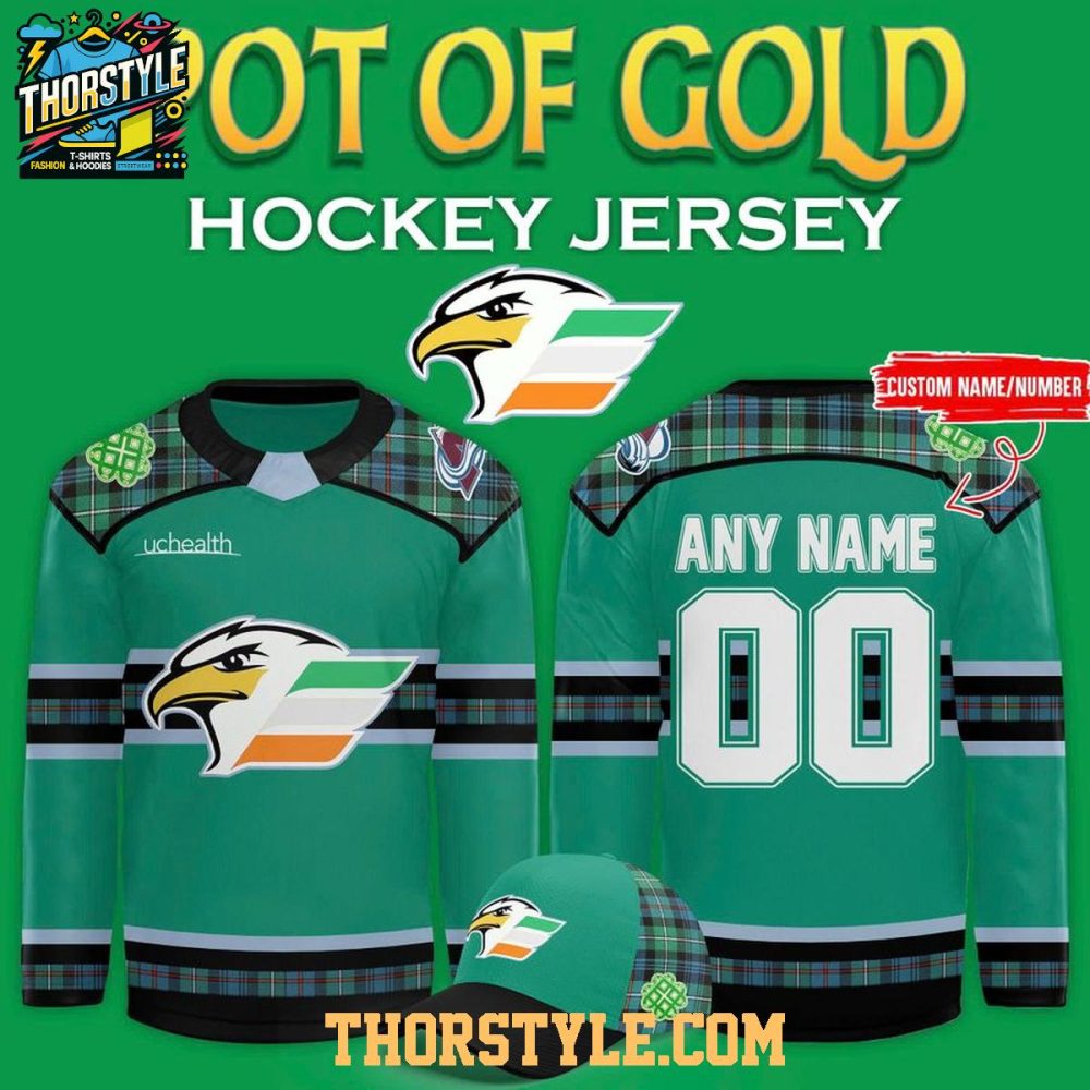 Colorado Eagles Pot Of Gold Night 2026 Personalized Hockey Jersey