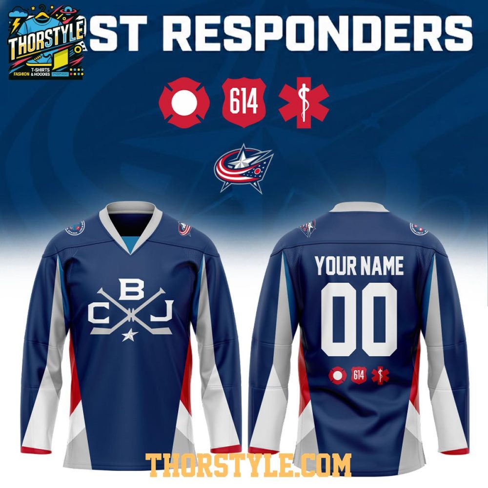 Columbus Blue Jackets First Responders 2026 Night Personalized Hockey Jersey
