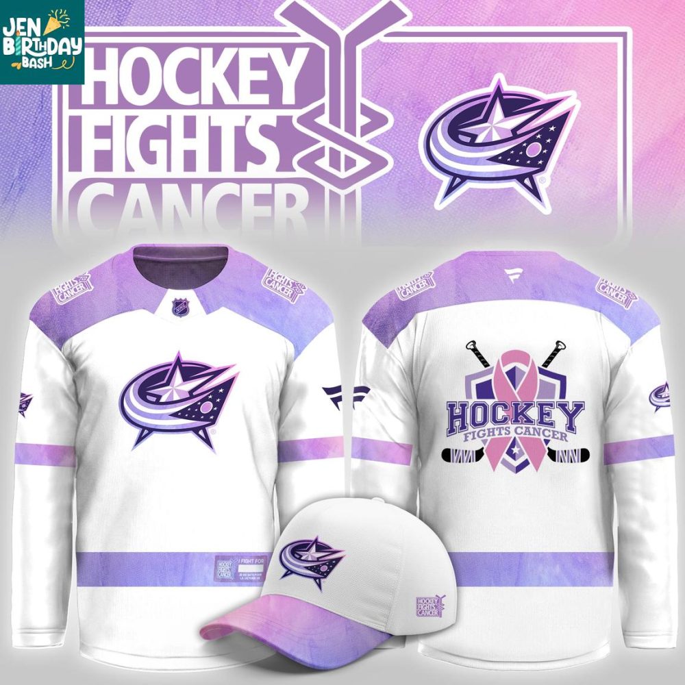 Columbus Blue Jackets Nhl Champs Fight Cancer 2025 Hockey Jersey