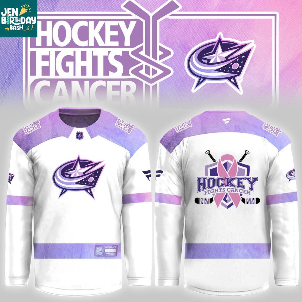 Columbus Blue Jackets Nhl Champs Fight Cancer 2025 Hockey Jersey