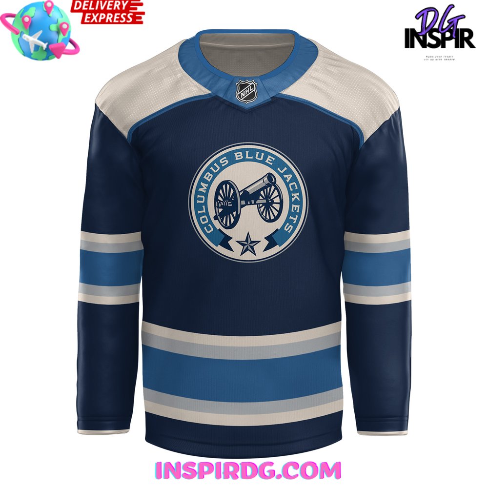Columbus Blue Jackets X Chill Guy Blue Hockey Jersey