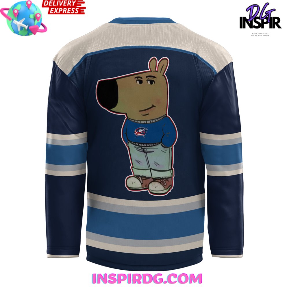 Columbus Blue Jackets X Chill Guy Blue Hockey Jersey