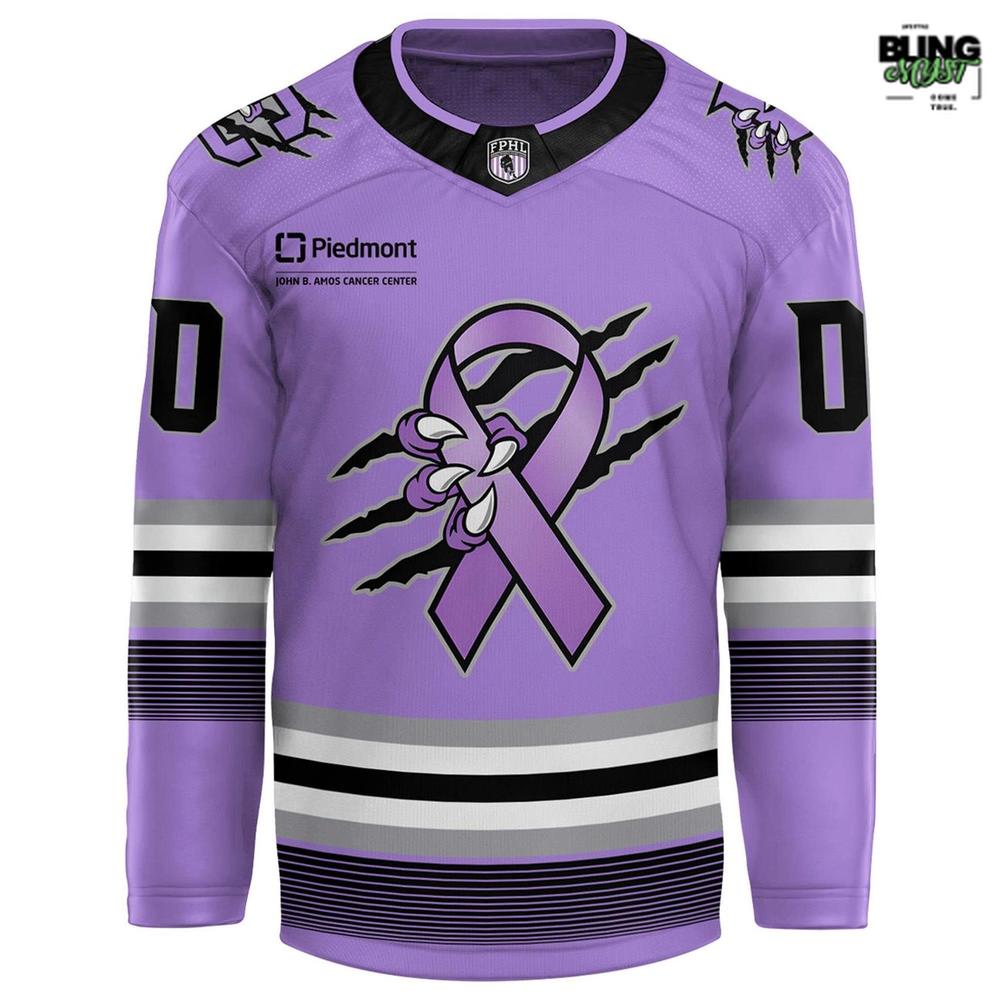 Columbus River Dragons 2025 Hockey Fights Cancer Limited Hockey Jersey
