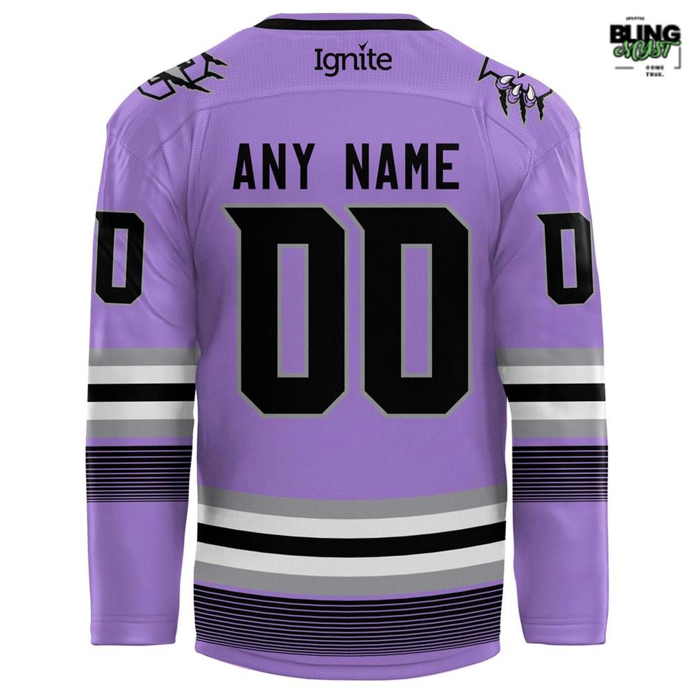 Columbus River Dragons 2025 Hockey Fights Cancer Limited Hockey Jersey
