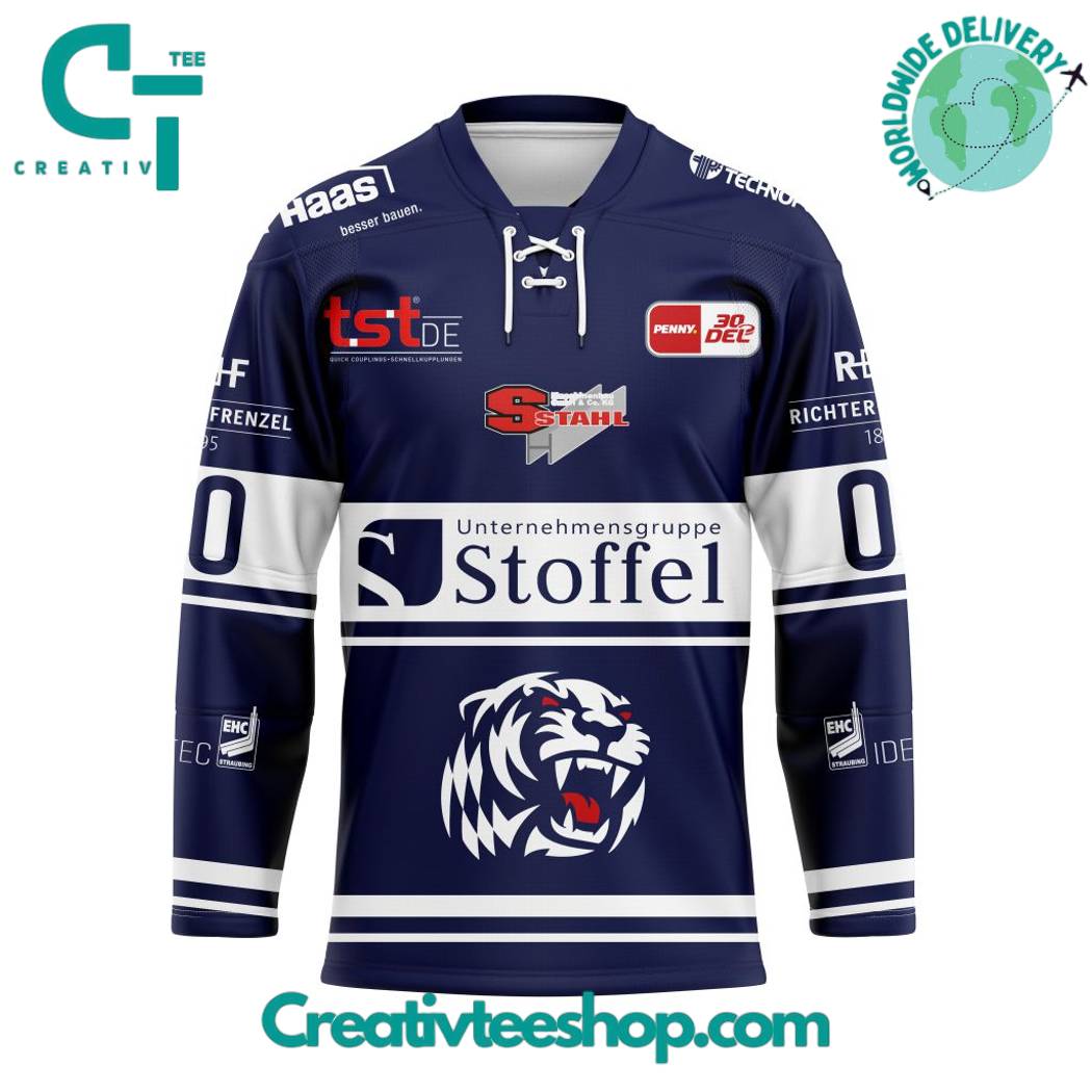 Del Straubing Tigers Home Kits Hockey Jersey