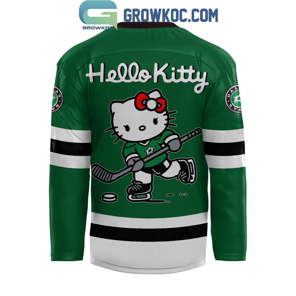 Dallas Stars Celebrating Hello Kitty 50Th Anniversary Hockey Jersey