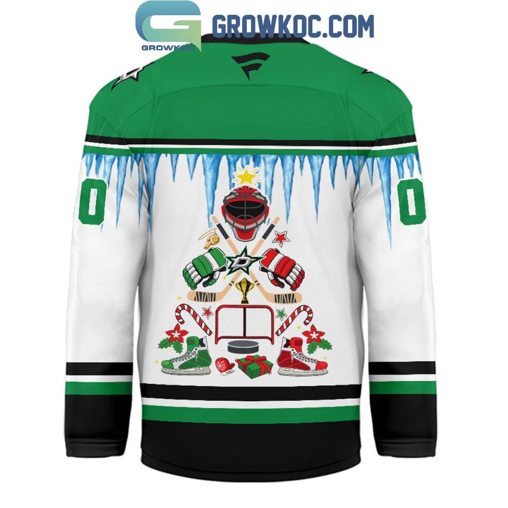 Dallas Stars Christmas Tree Custom Hockey Jersey