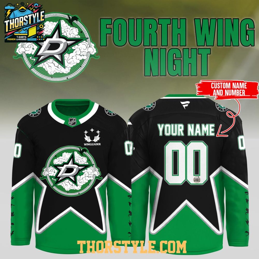Dallas Stars Fourth Wing 2026 Home X Away Night Personalized Hockey Jersey