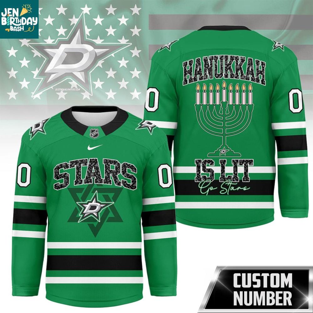 Dallas Stars Happy Hanukkah 2025 Personalized Hockey Jersey