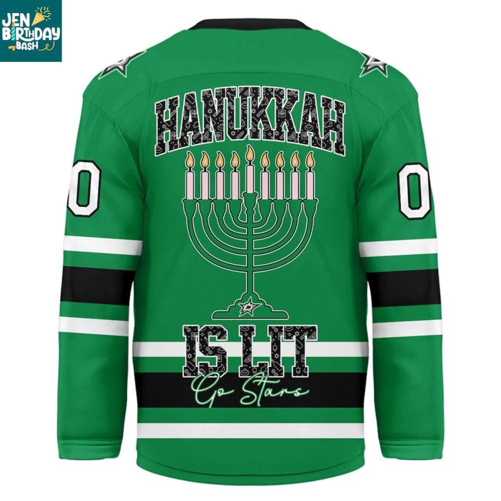 Dallas Stars Happy Hanukkah 2025 Personalized Hockey Jersey