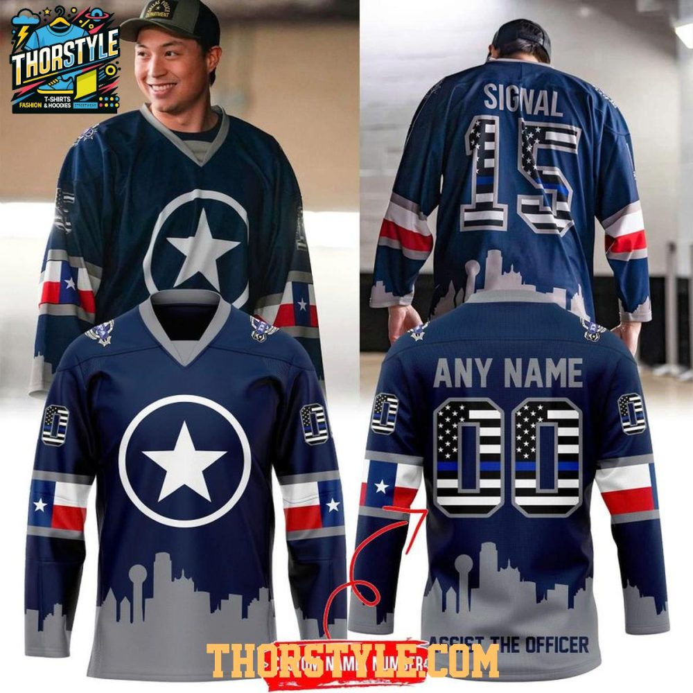 Dallas Stars Honoring Robo'S Dallas Police 2026 Personalized Hockey Jersey