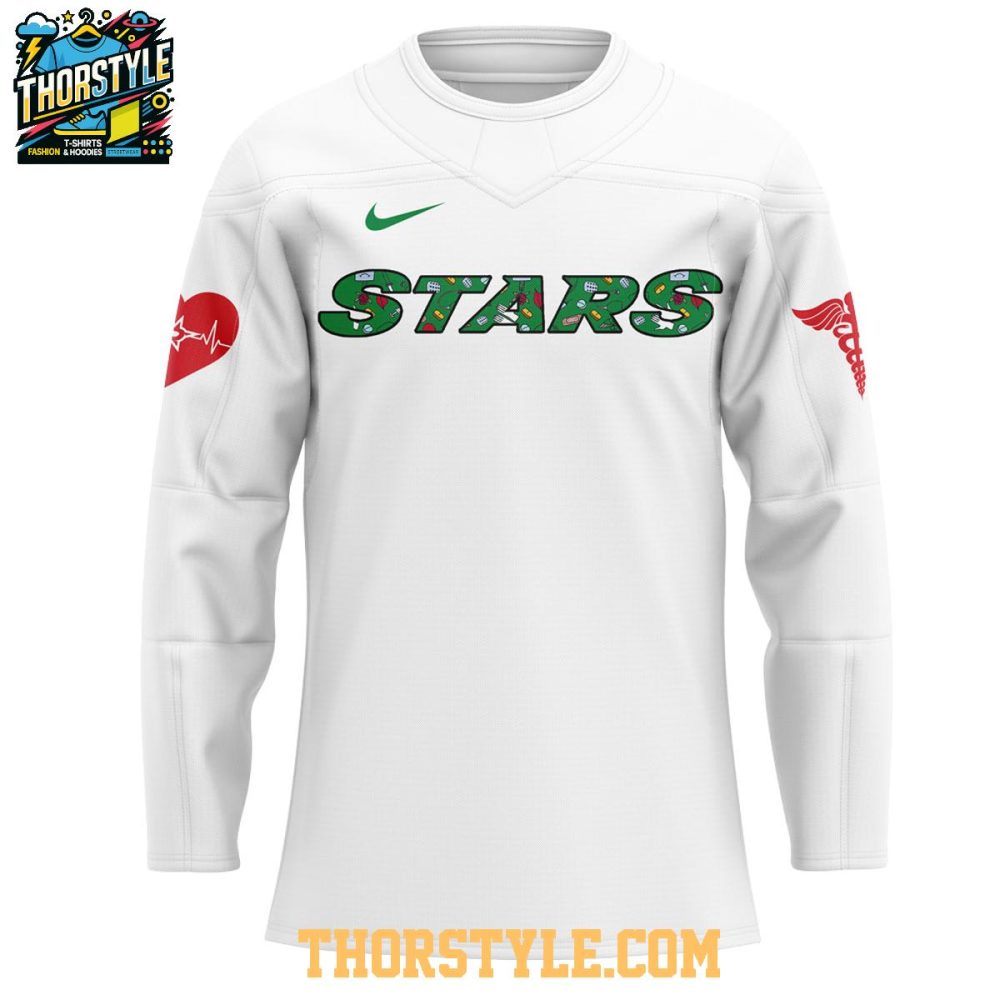Dallas Stars Nurses Appreciation Work Of Heart 2025 Hockey Jersey