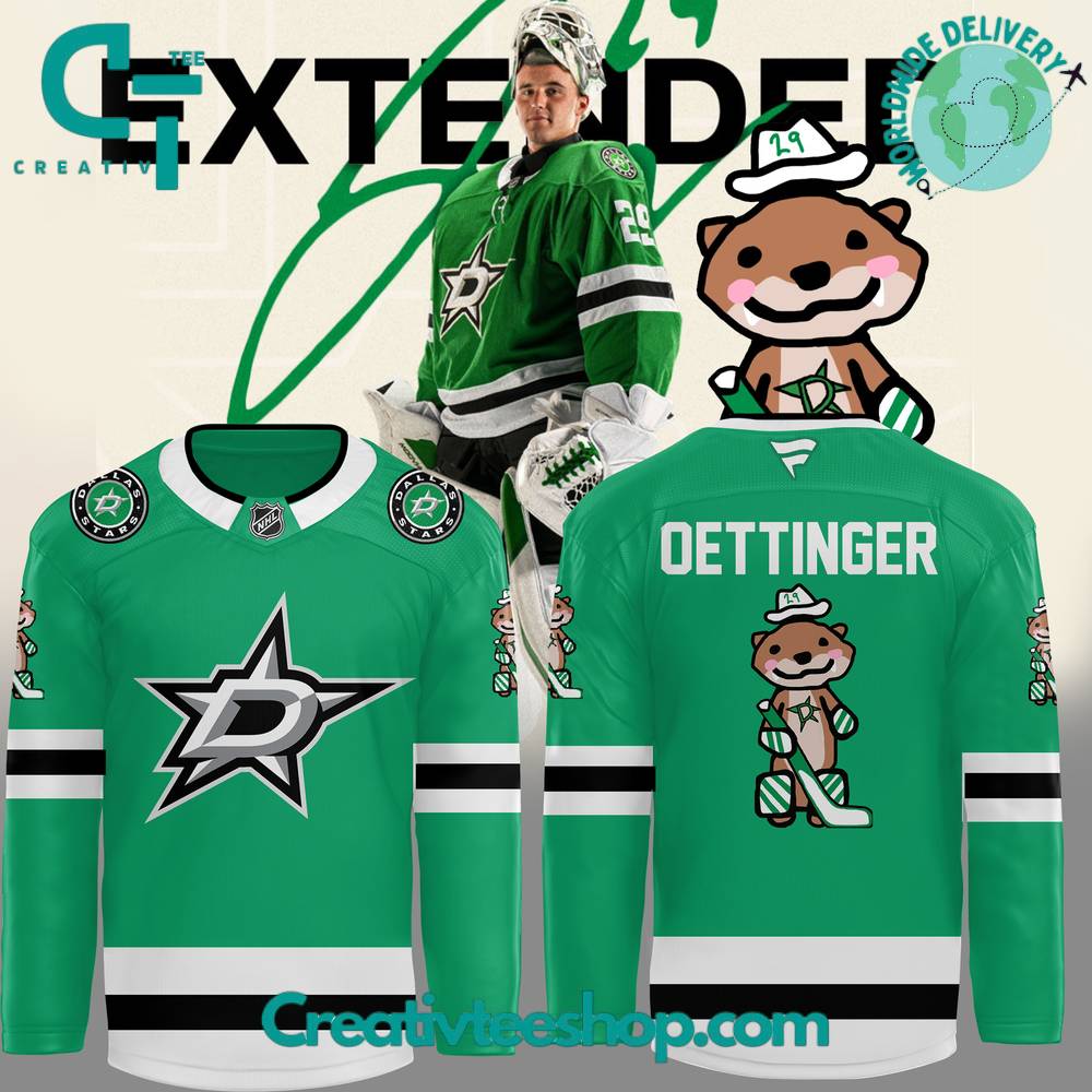 Dallas Stars Oettinger Green Hockey Jersey