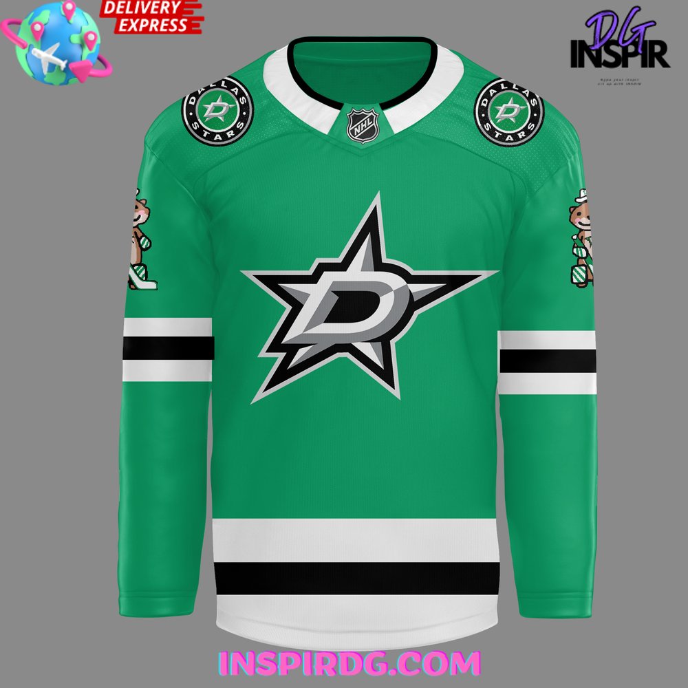 Dallas Stars Oettinger White Away Special Green Hockey Jersey