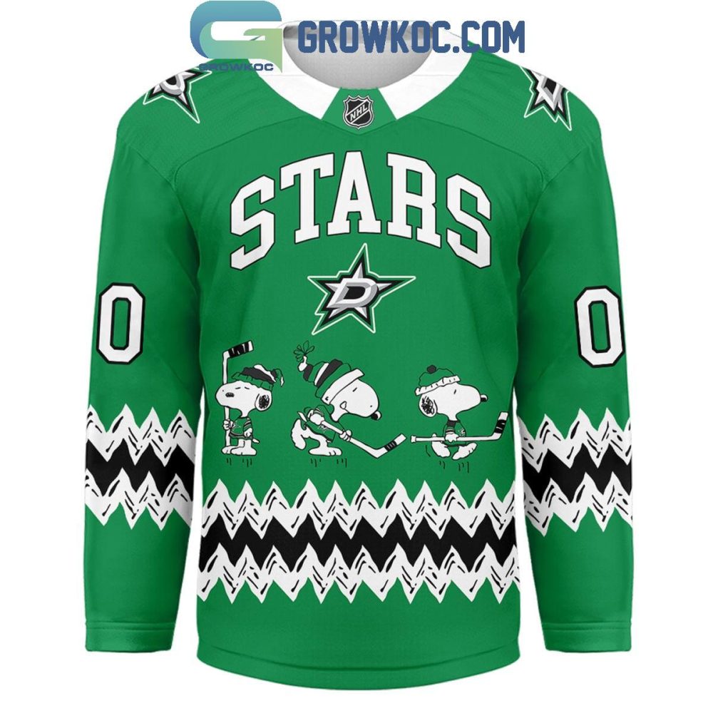Dallas Stars Snoopy Peanuts Victory Rising Hockey Jersey
