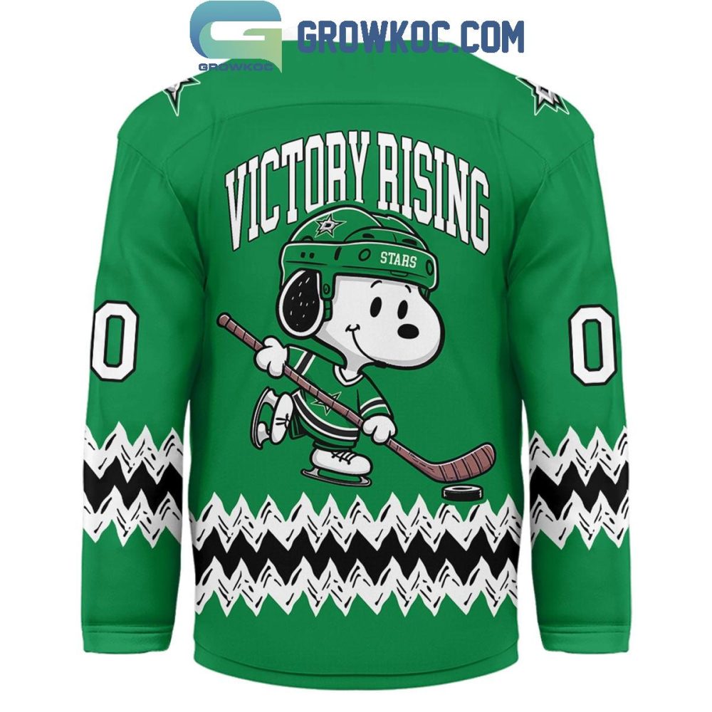 Dallas Stars Snoopy Peanuts Victory Rising Hockey Jersey