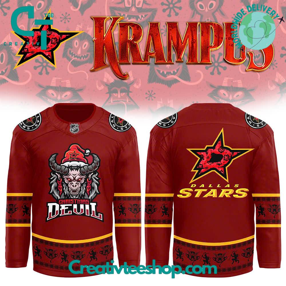 Dallas Stars X 2024 Nhl Christmas Devil Krampus Holiday Hockey Jersey
