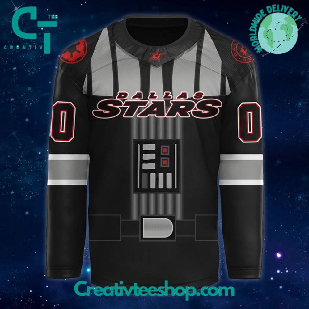 Dallas Stars X 2025 Star Wars Day Special Black Personalized Hockey Jersey