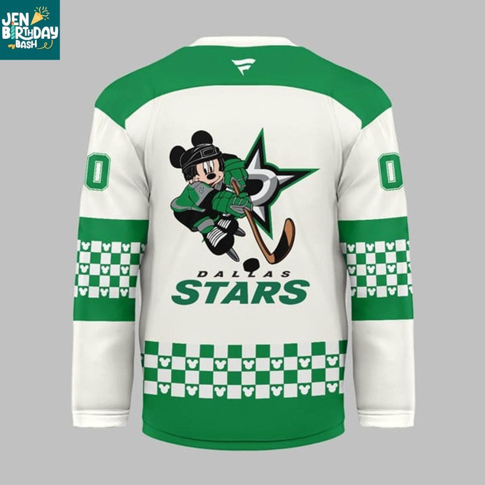 Dallas Stars X Disney Mickey 2026 Crossover Personalized Hockey Jersey