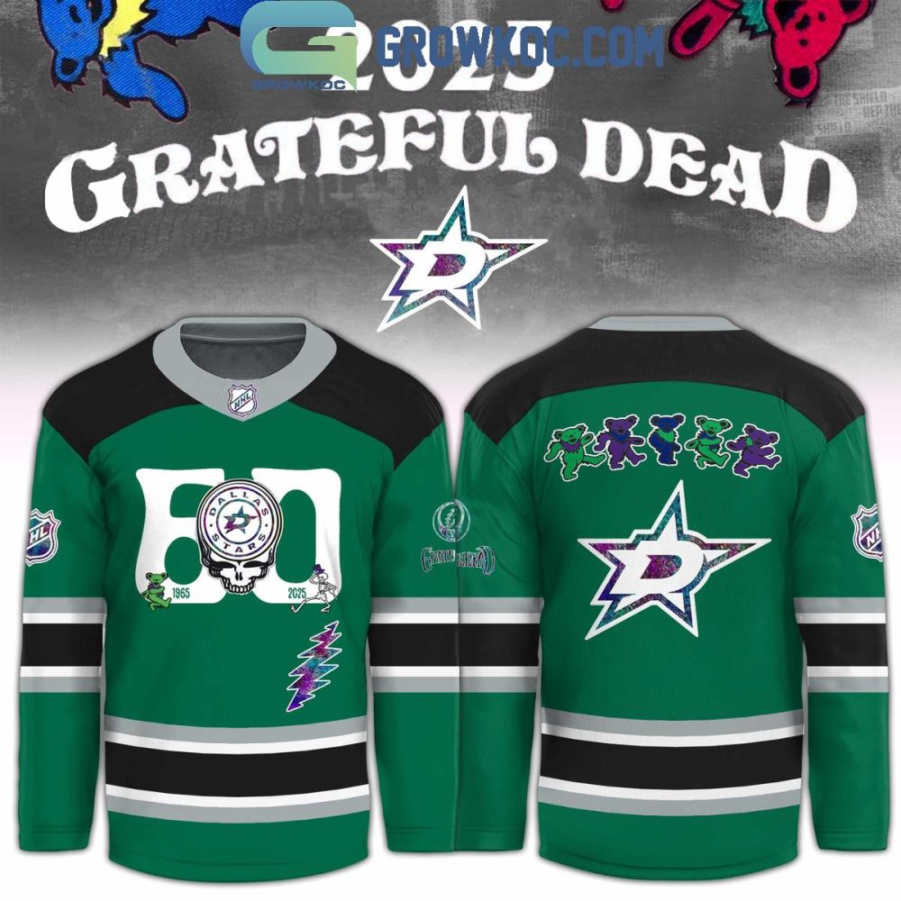 Dallas Stars X Grateful Dead 60 Years Hockey Jersey