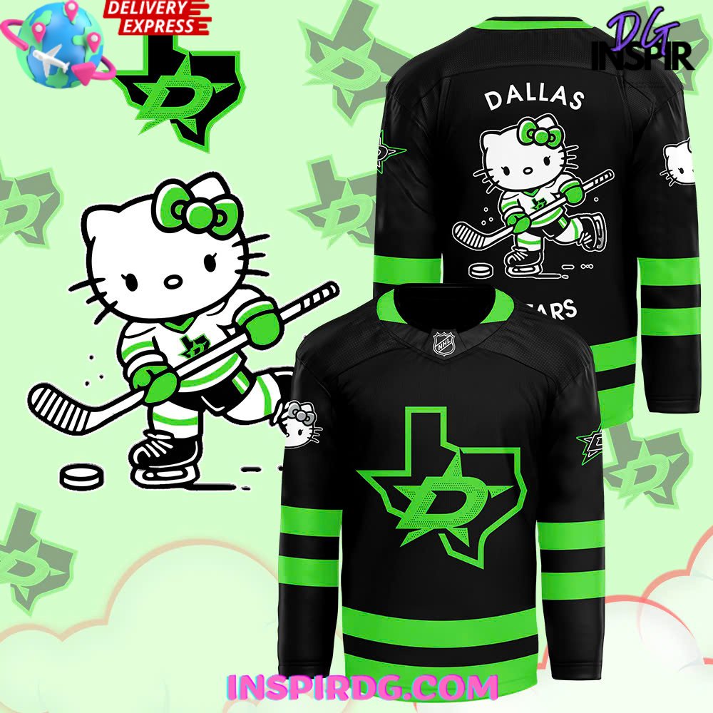 Dallas Stars X Hello Kitty 50Th Anniversary Hockey Jersey