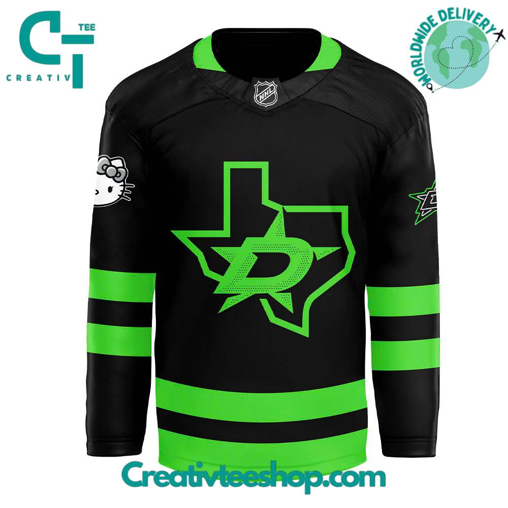 Dallas Stars X Hello Kitty 50Th Anniversary Hockey Jersey