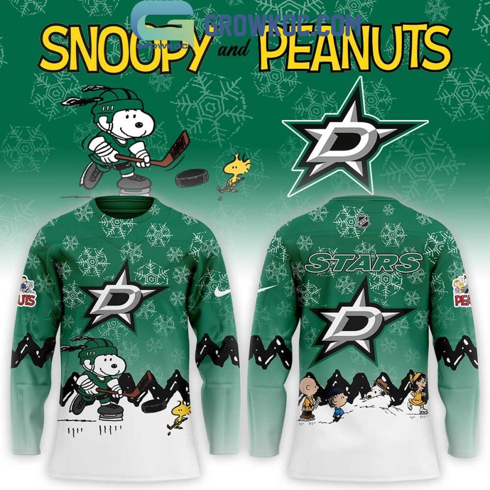Dallas Stars X Snoopy Peanuts Christmas Hockey Jersey