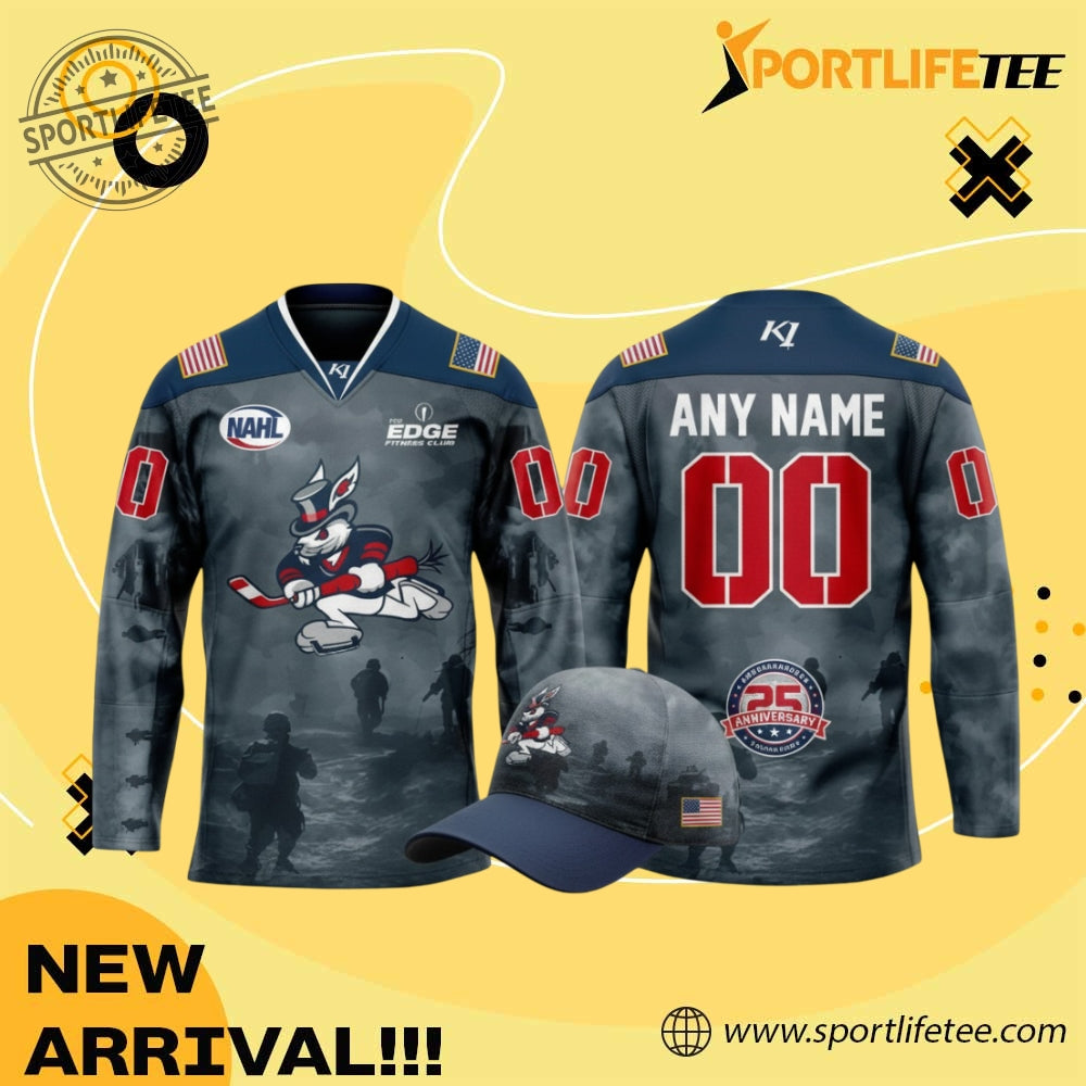 Danbury Hat Tricks Military Night Hockey Jersey 2025