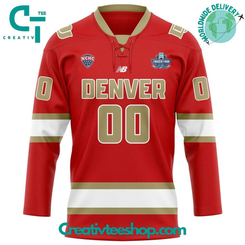 Denver Pioneers Frozen Four Uniform Personalized Hockey Jersey