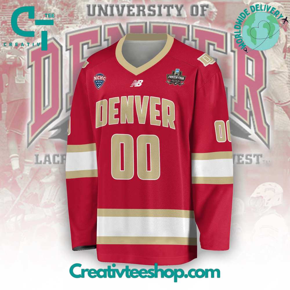 Denver Pioneers Ncaa Men?S Ice Hockey Championship 2024 Red Hockey Jersey