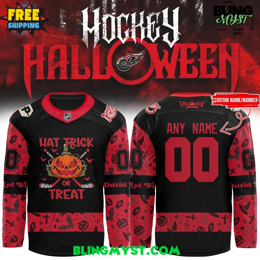 Detroit Red Wings 2025 Halloween Night Hockey Jersey
