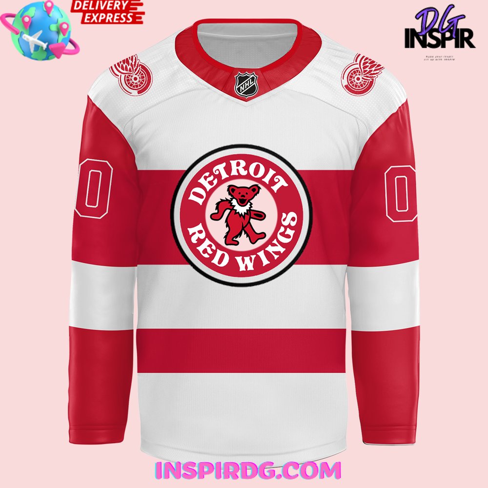 Detroit Red Wings Grateful Dead Night 2024 Hockey Jersey