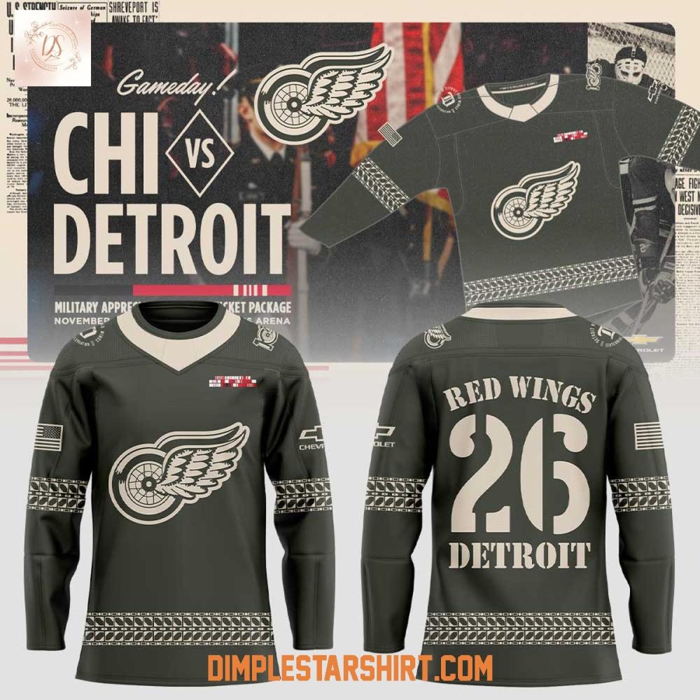 Detroit Red Wings Military Appreciation 2025 Hockey Jersey